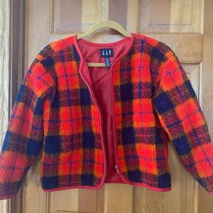 Gap Plaid Shacket Sherpa Coat